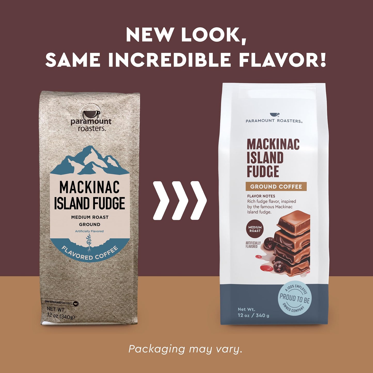 Paramount Roasters Mackinac Island Fudge Ground Coffee, 12oz Package