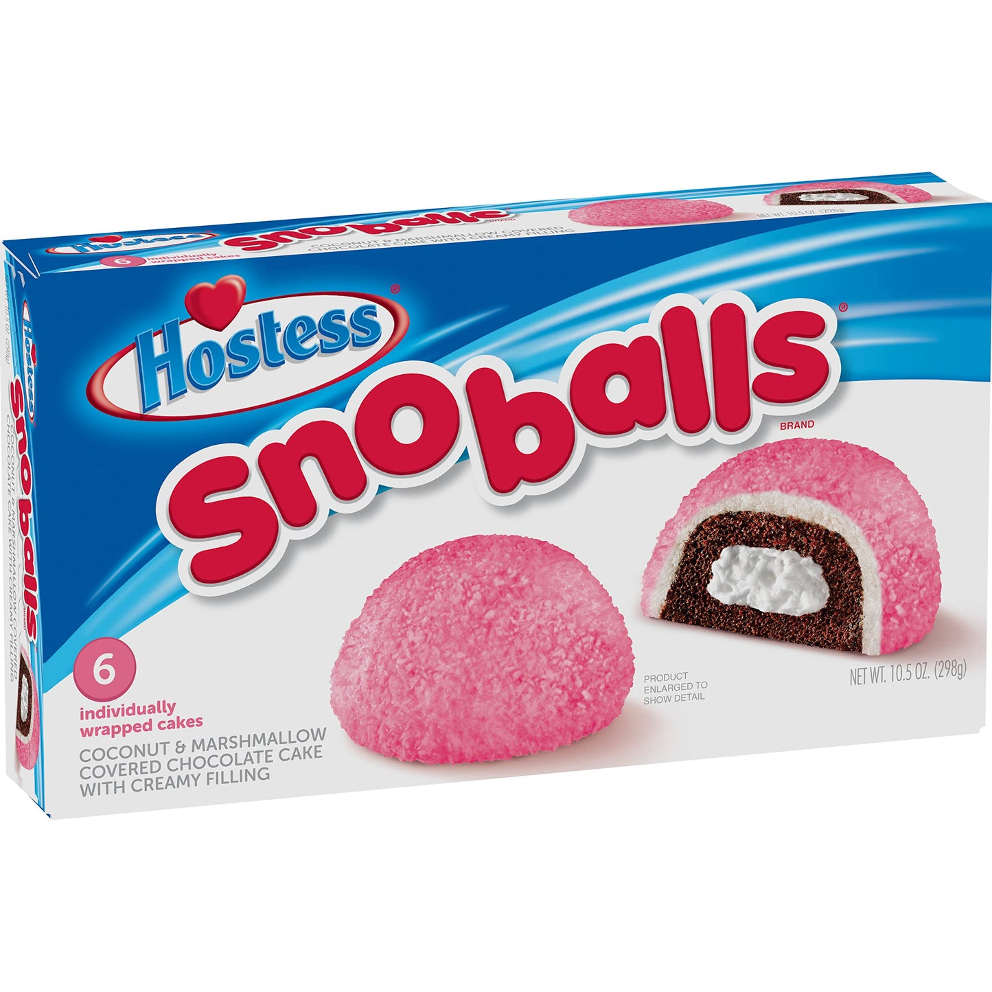 Hostess, ''The Sweetest Comeback In History'', Various Styles And Flavors, 6 Count, 10.5Oz Box (Pack Of 3) (Sno Balls)