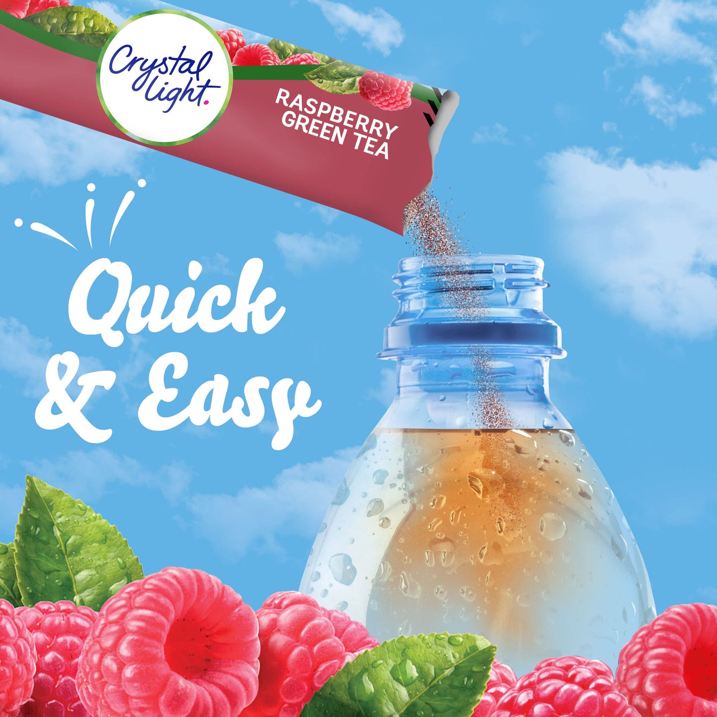 Crystal Light Sugar-Free Raspberry Green Tea On-The-Go Powdered Drink Mix 120 Count-10 Count (Pack Of 12)