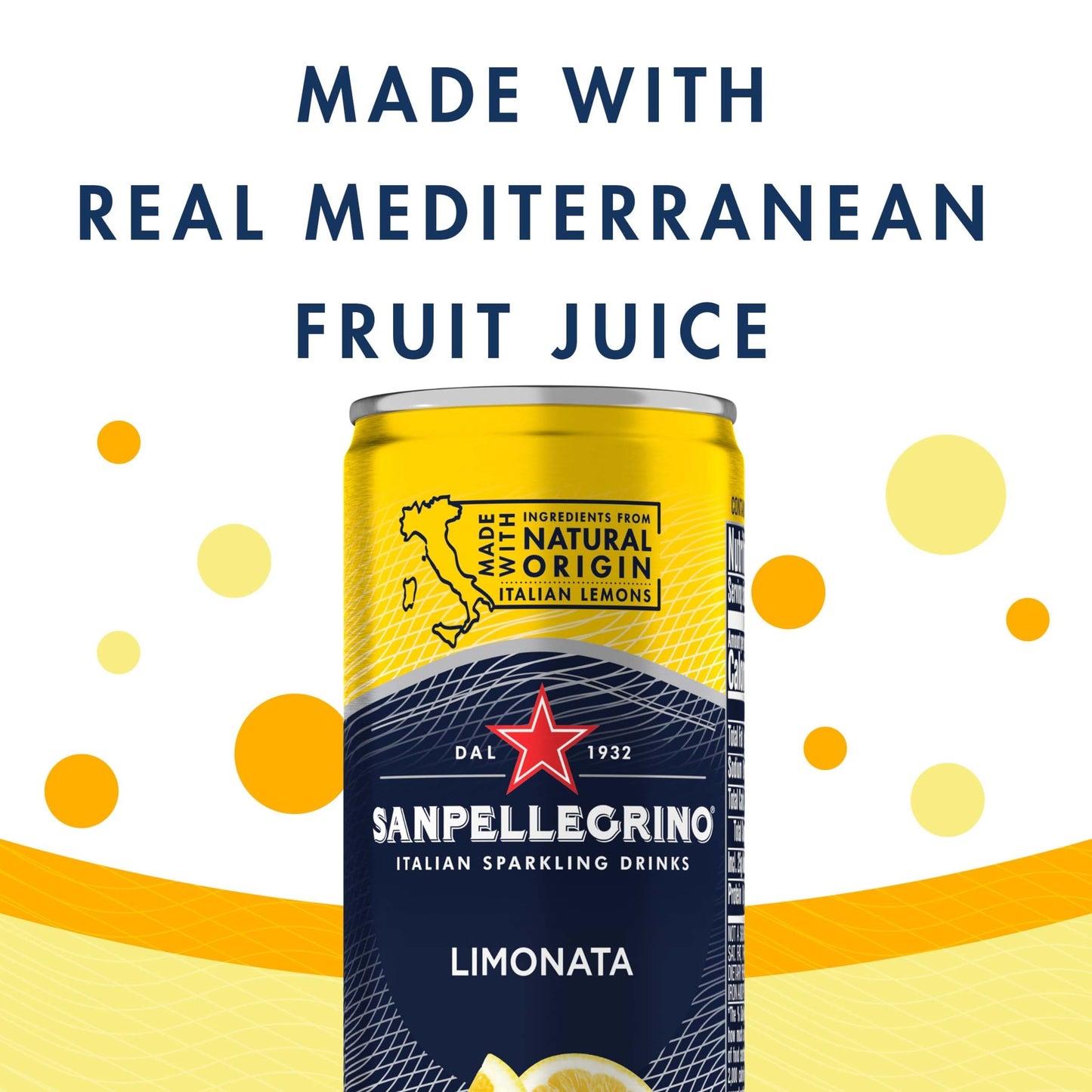 Sanpellegrino Italian Sparkling Drink Limonata, Sparkling Lemon Beverage, 6 Pack of Cans
