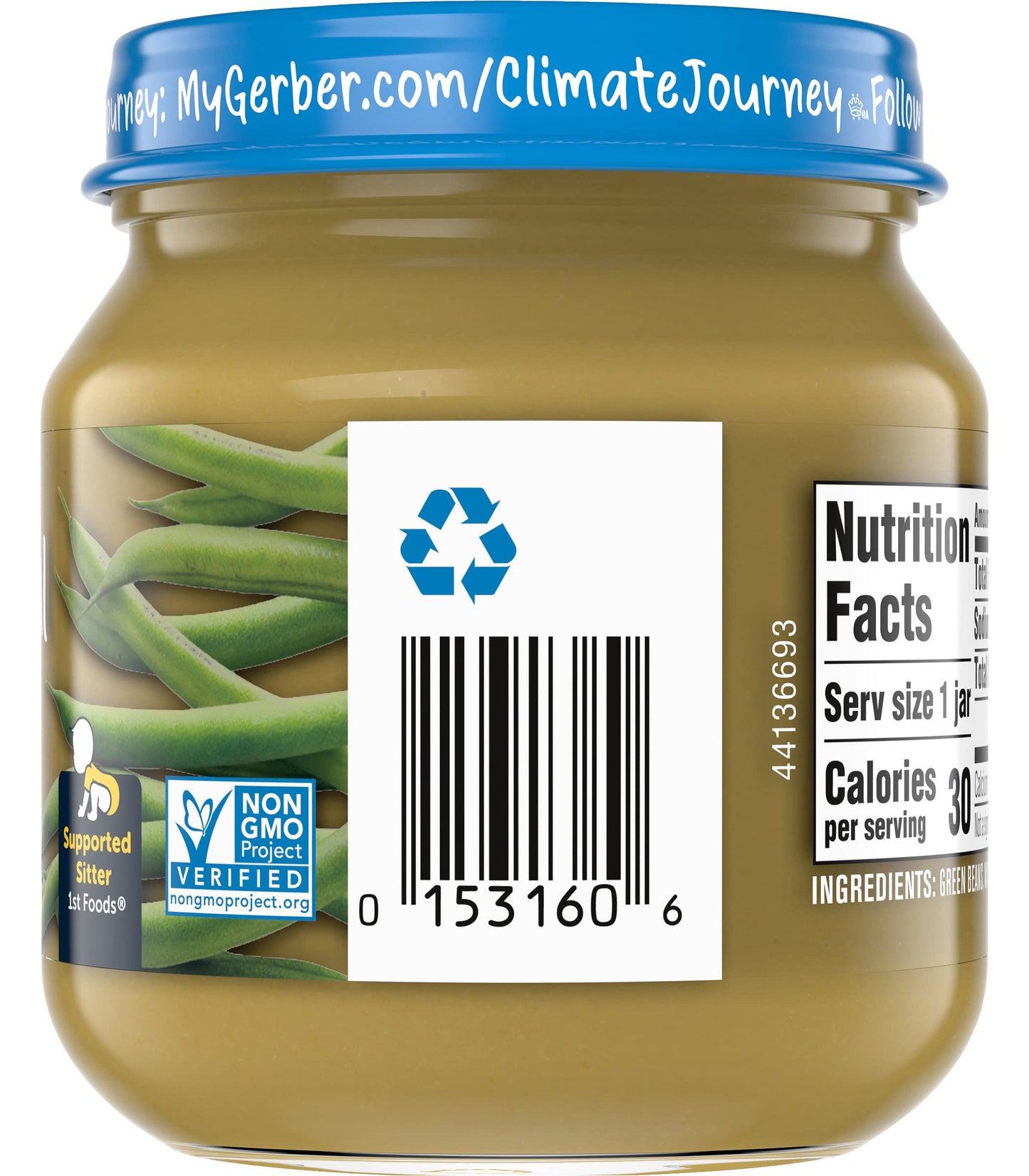 Gerber Natural for Baby 1st Foods Baby Food Jar (Green Bean)