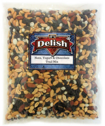Trail Mix With Greek Yogurt Raisins & Dark Chocolate Dried Fruit And Nuts By Its Delish - 5 Lbs. Bulk Bag - Healthy Mix Of Greek