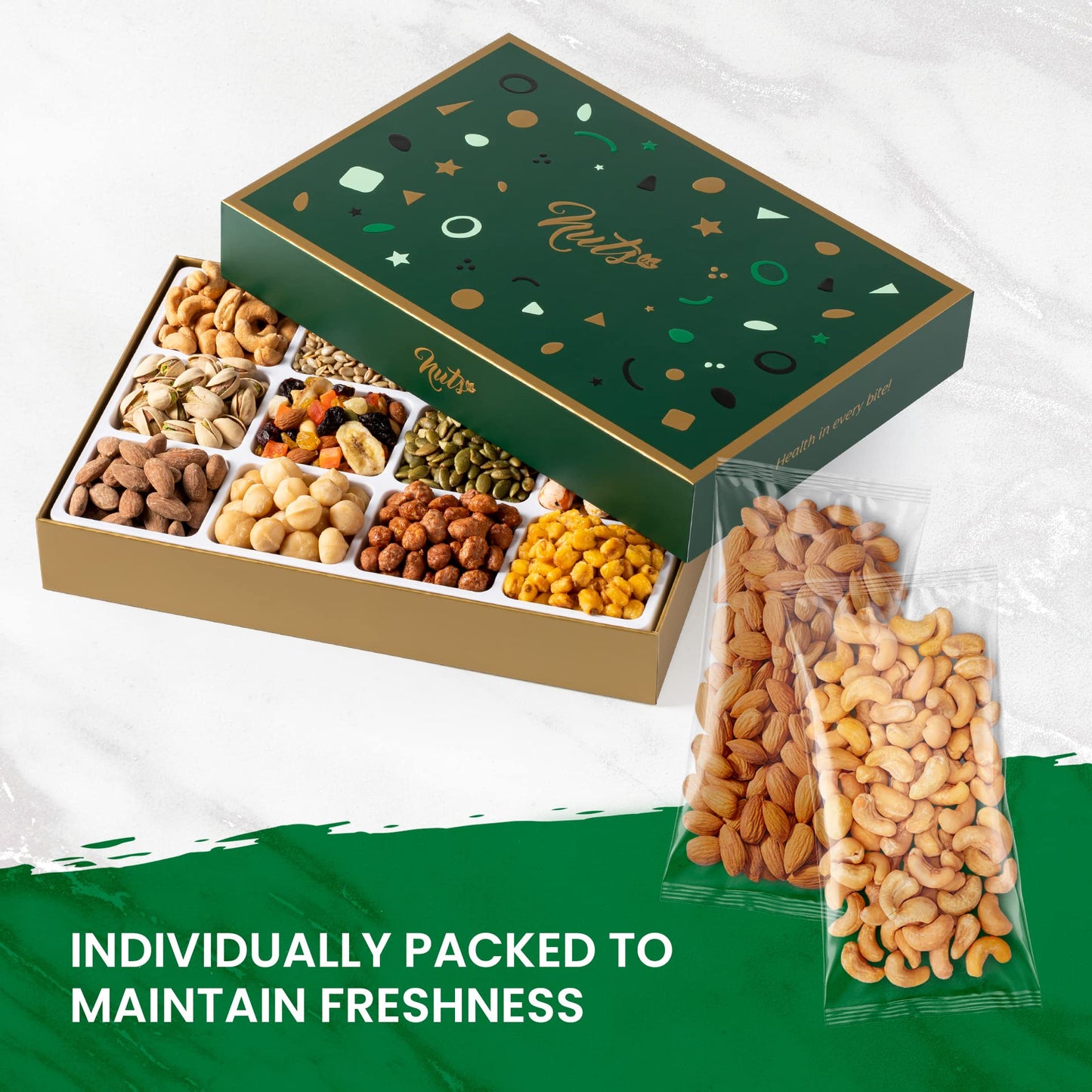 Nuts U.S. - Holiday Gift Box 12 Variety (Nutty, 12 Variety-Large)