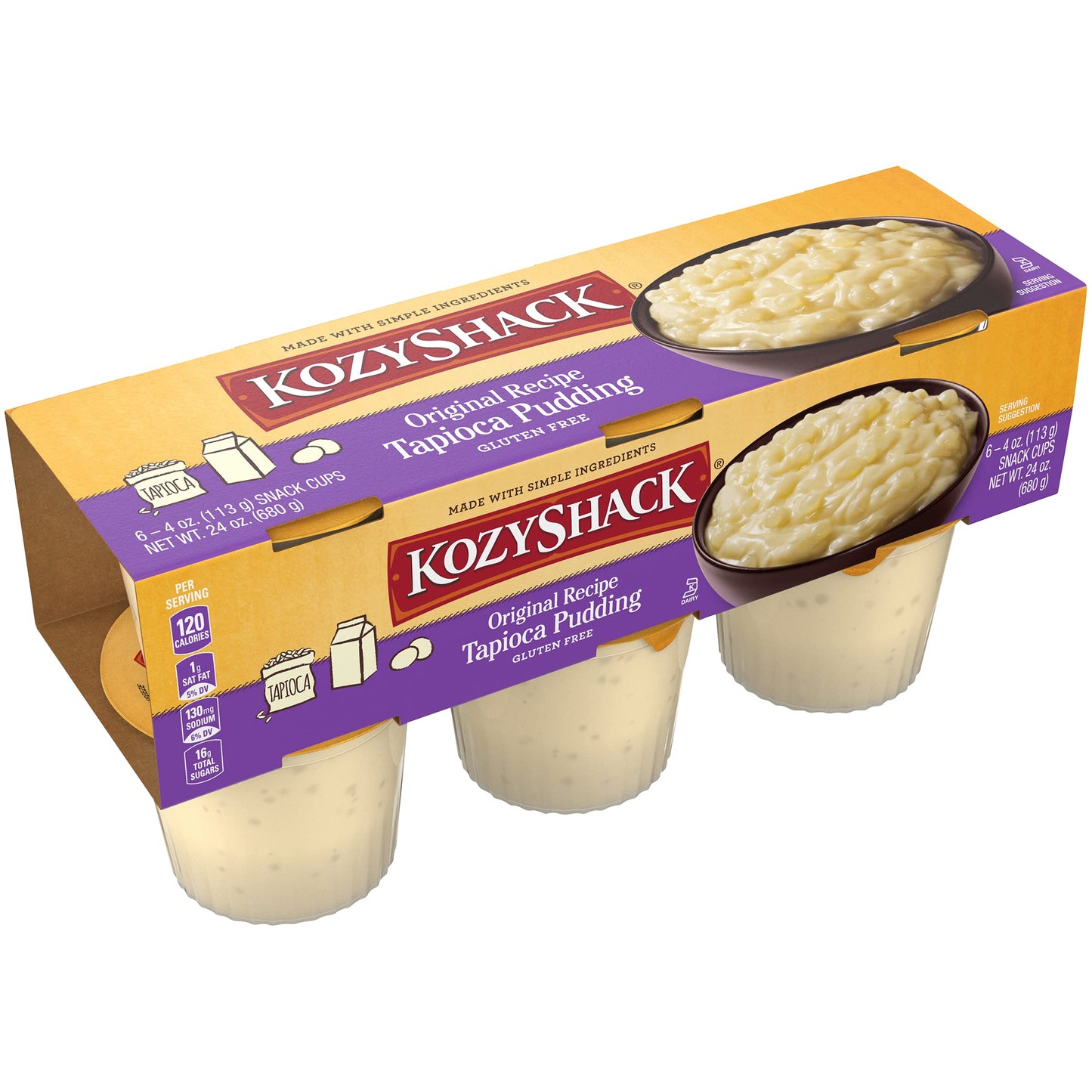 Kozy Shack Tapioca Pudding Multipack, 23.92 Oz, 6 Count