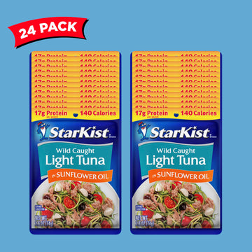 StarKist Chunk Light Tuna in Sunflower Oil, 2.6 Oz, Pack of 24