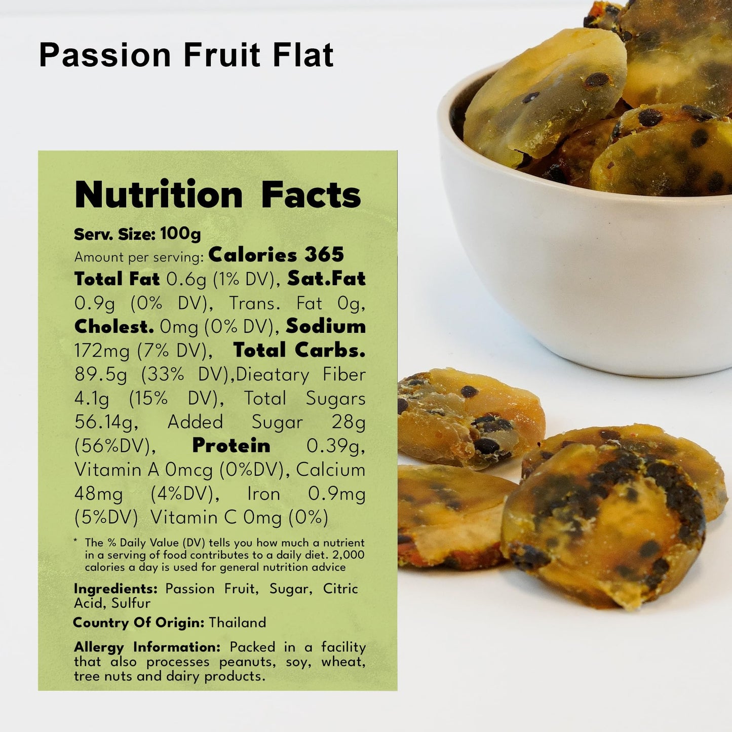 Nuts U.S. - Dried Passion Fruit Rounds | No Added Colors Or Artificial Flavors | Non-Gmo | Whole Tropical Fruit | Packed In Rese