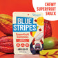 Blue Stripes Cacao Superfruit Gummies - Vegan Chewy Fruity Snack  No Sugar Added 100% Fruit Gummy  9 Essential Vitamins & Minerals  Natural Tropical Superfood - Mango & Cacao  3.2oz