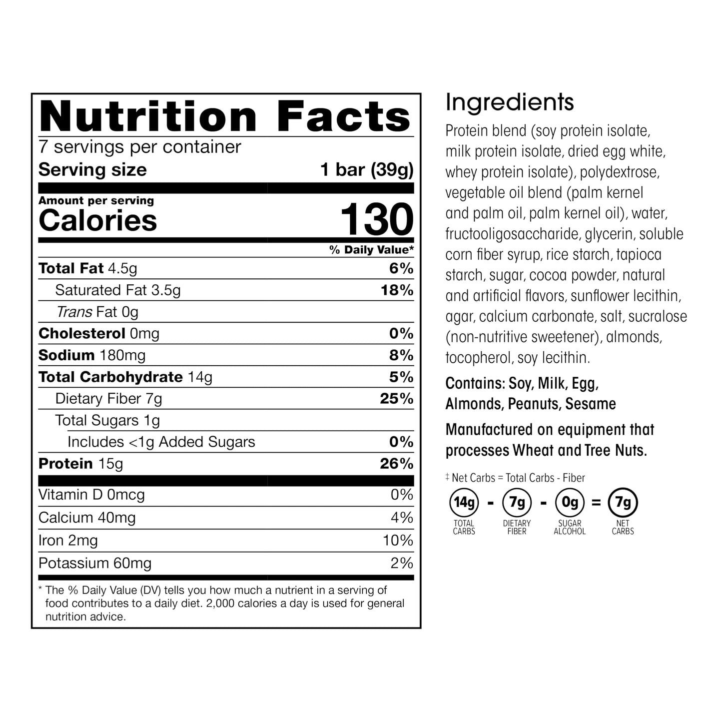 Wonderslim High Fiber Protein Bars, Fluffy Smore Crisp | 15G Protein, 8G Fiber | Low Sugar, Low Carb | Healthy Indulgence | Satisfying, Supports Energy & On-The-Go Convenience, 7 Pack