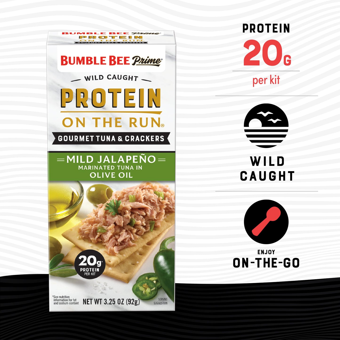 Bumble Bee Tuna Snack Kit - Gourmet Tuna in Olive Oil & Jalapeno with  ers - 3.25 oz