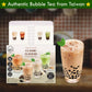 Bubble Boba Tea Kit with Instant Tapioca Pearls and Milk Tea Powders | Makes 8 Drinks | Assorted Classic Flavours include Classi
