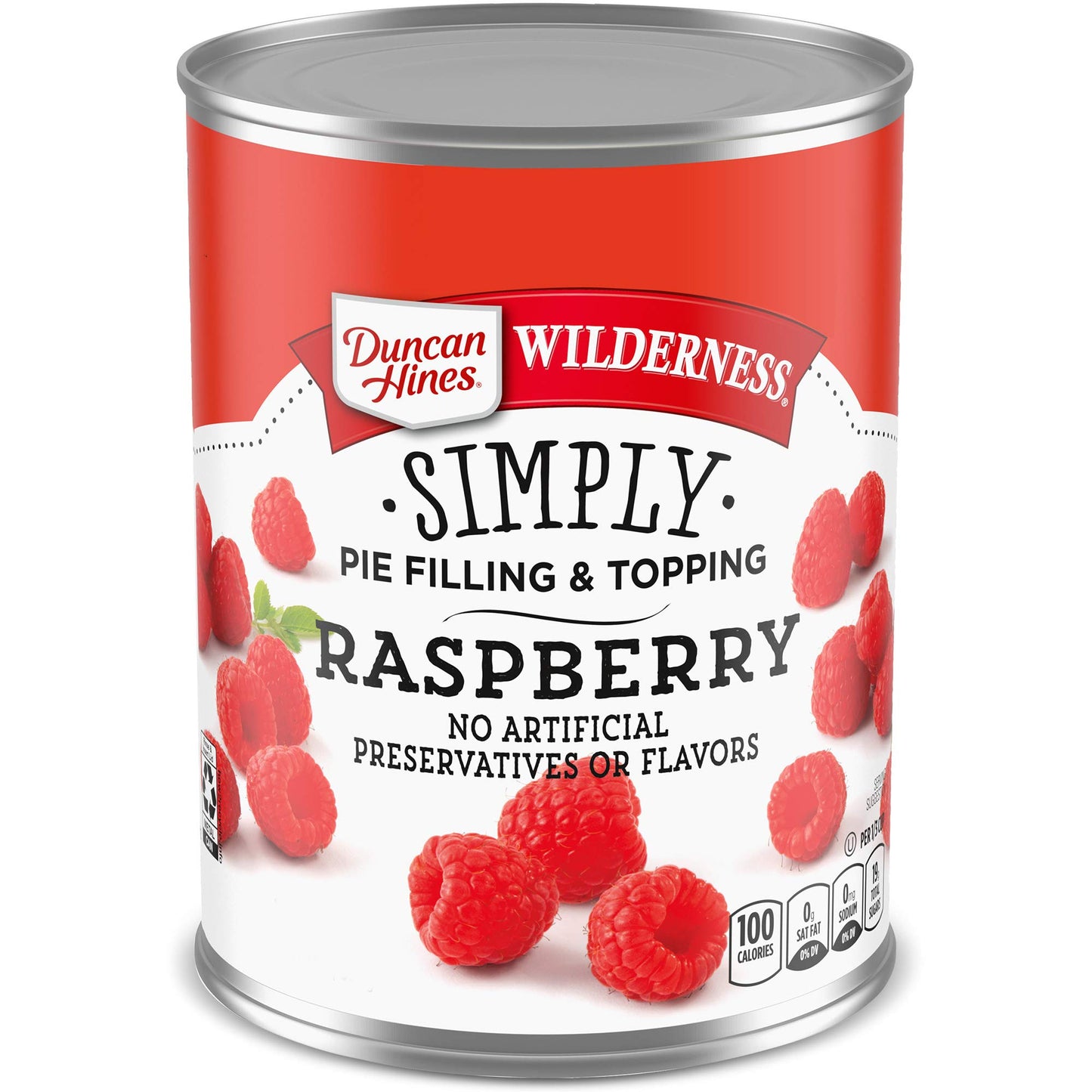 Duncan Hines Wilderness Raspberry Pie Filling and Topping, Thanksgiving Baking, 21 oz. (Pack of 8)