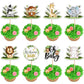 40 PCS Safari Animals Baby Shower Cupcake Toppers Oh Baby Jungle Animals Cupcake Picks Elephant Giraffe Lion Hippo Monkey Zebra 