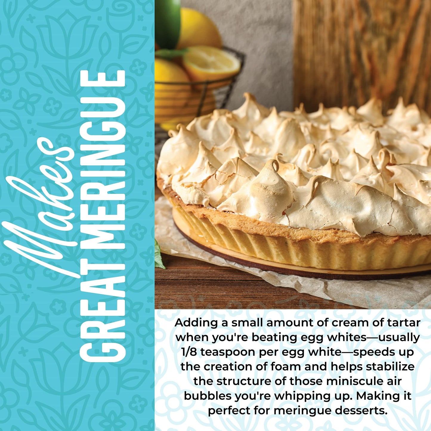 Herbaila Cream of Tartar for Baking 1lb  Gluten Free  enhanced All Natural Food-grade Cream of tartar bulk  natural choice tartar powder - great for meringues  bath  s  cream of tarter 1 lb