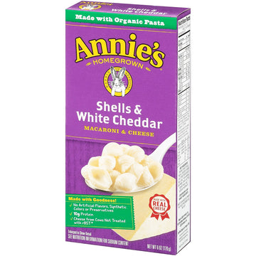 Macaroni & Cheese, Shells & White Cheddar, 6 Oz (170 G), Annie'S Homegrown