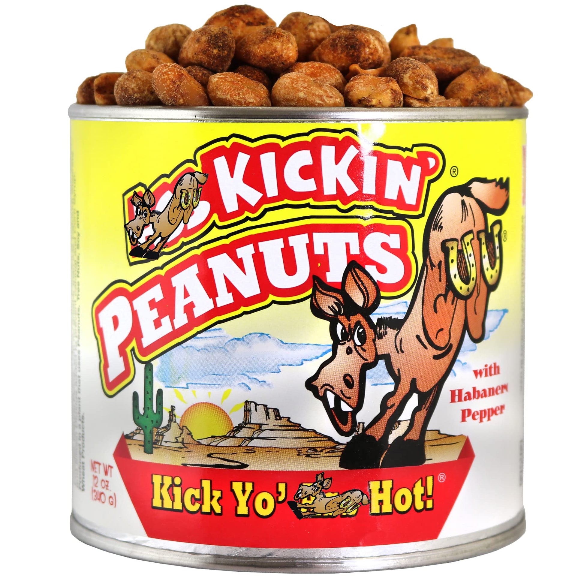 ASS KICKIN Habanero Pepper Hot Peanuts - Spicy Snack - 12oz - Gourmet Gift