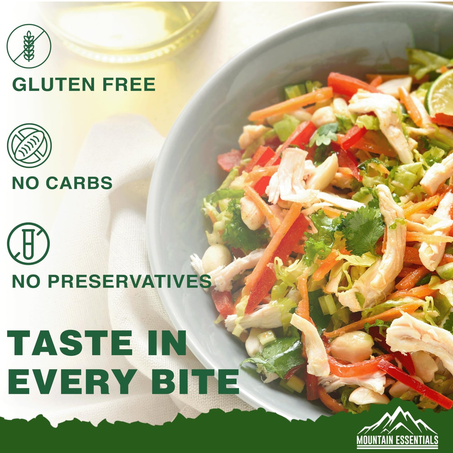Mountain Essentials All Natural Canned Turkey 28 Oz Fully Cooked Premium Quality Ready To Eat All White Meat Home Meals 97% Fat
