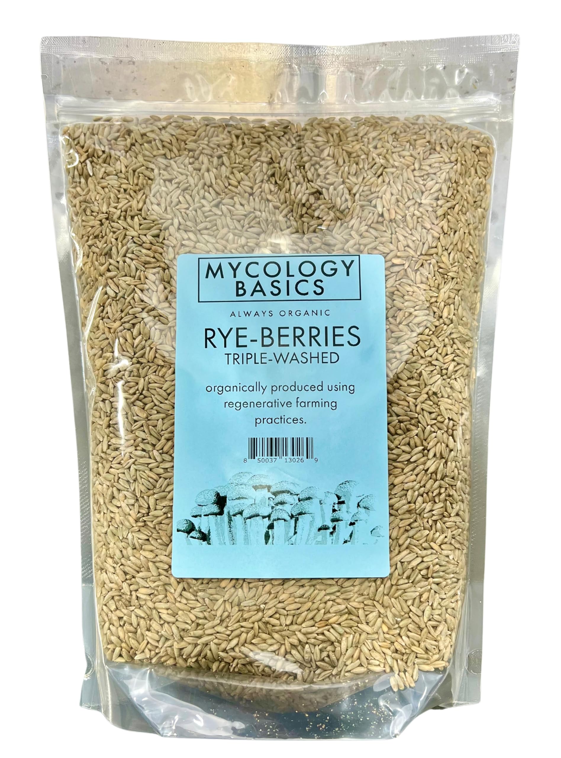 Rye Berries For Mushroom Spawn - Organic, Triple Washed Rye Grain To Make Mushroom Grainspawn By Mycology Basics - 5 Lbs