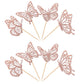 Rssta i Butterfly Cupcake Toppers, 24 Pack, Glitter, Paper, Rose Gold, Model XM248