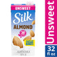 Silk Pure Almond Milk - Unsweetened - Case of 6 - 32 Fl oz. (6x32 FZ)