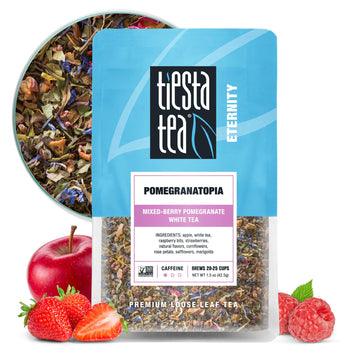 Tiesta Tea - Pomegranatopia | Mixed-Berry Pomegranate White Tea | Premuim Loose Leaf Tea Blend | Low Caffeinated Tea | Make Hot 