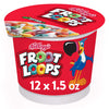 Kelloggs Froot Loops, Breakfast Cereal in a Cup, Low Fat, Bulk Size, 12 Count (Pack of 2, 9 oz Trays)