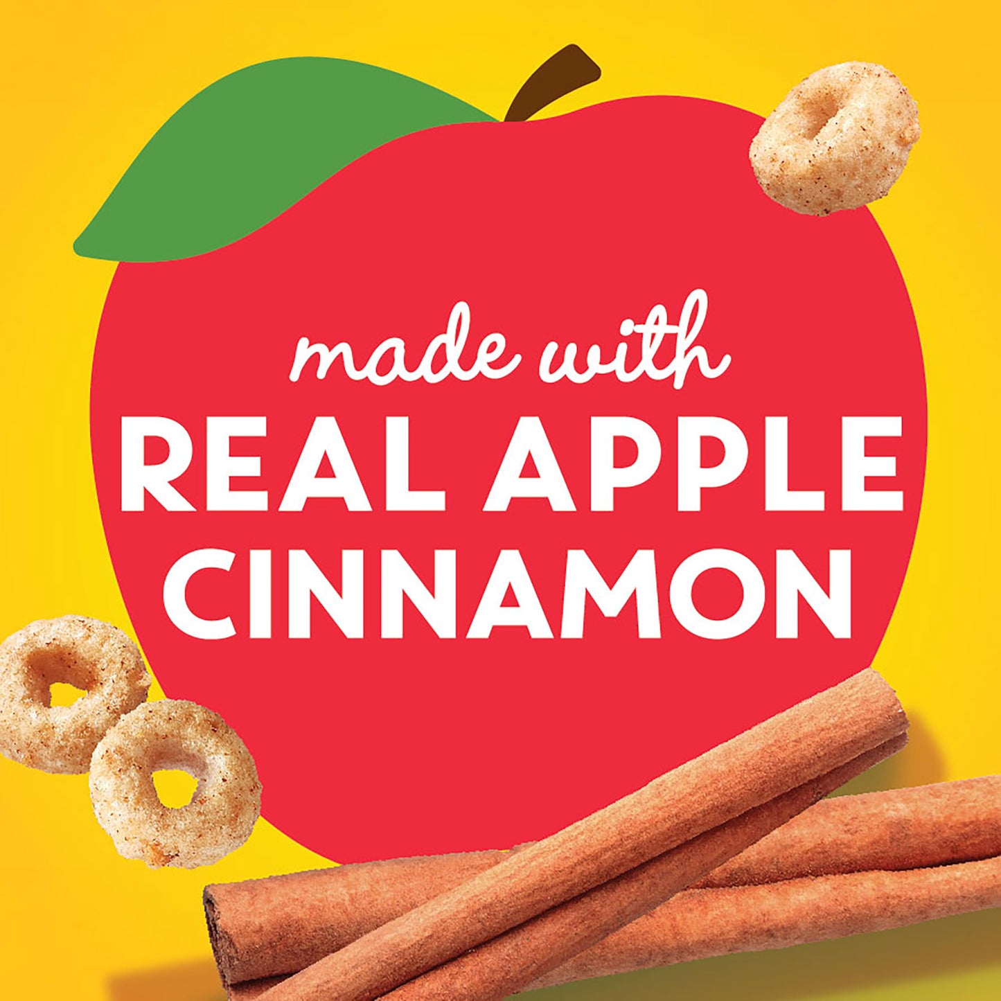 Apple Cinnamon Cheerios, Heart Healthy Gluten Free Breakfast Cereal, Made with Whole Grain Oats, Large Size, 14.2 oz
