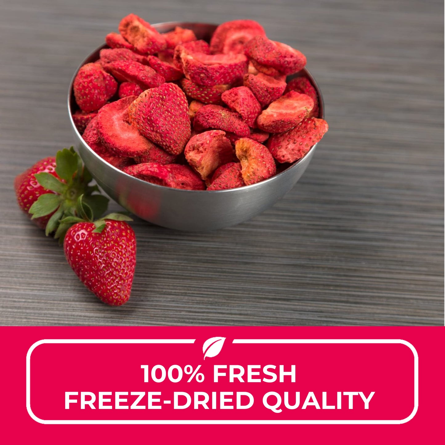 Nutristore Freeze Dried Strawberries | 100% Natural, Healthy Fruit Snacks Bulk | Premium Quality & Crispy Fresh Taste | Emergenc