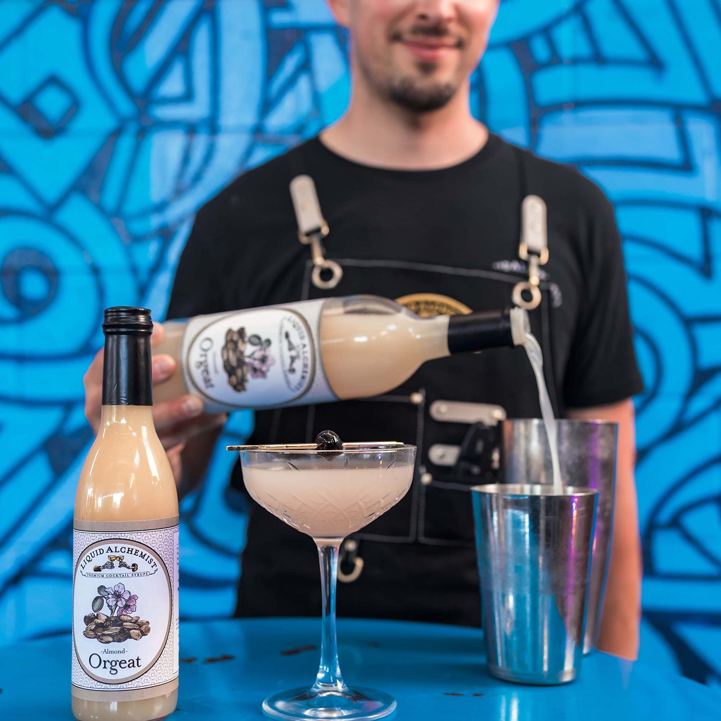 Liquid Alchemist Orgeat Syrup for Cocktails - Real Ingredients Make Our Almond Syrup the Perfect Mai Tai Mix - Non-GMO  Gluten Free & Vegan (12.7 oz)