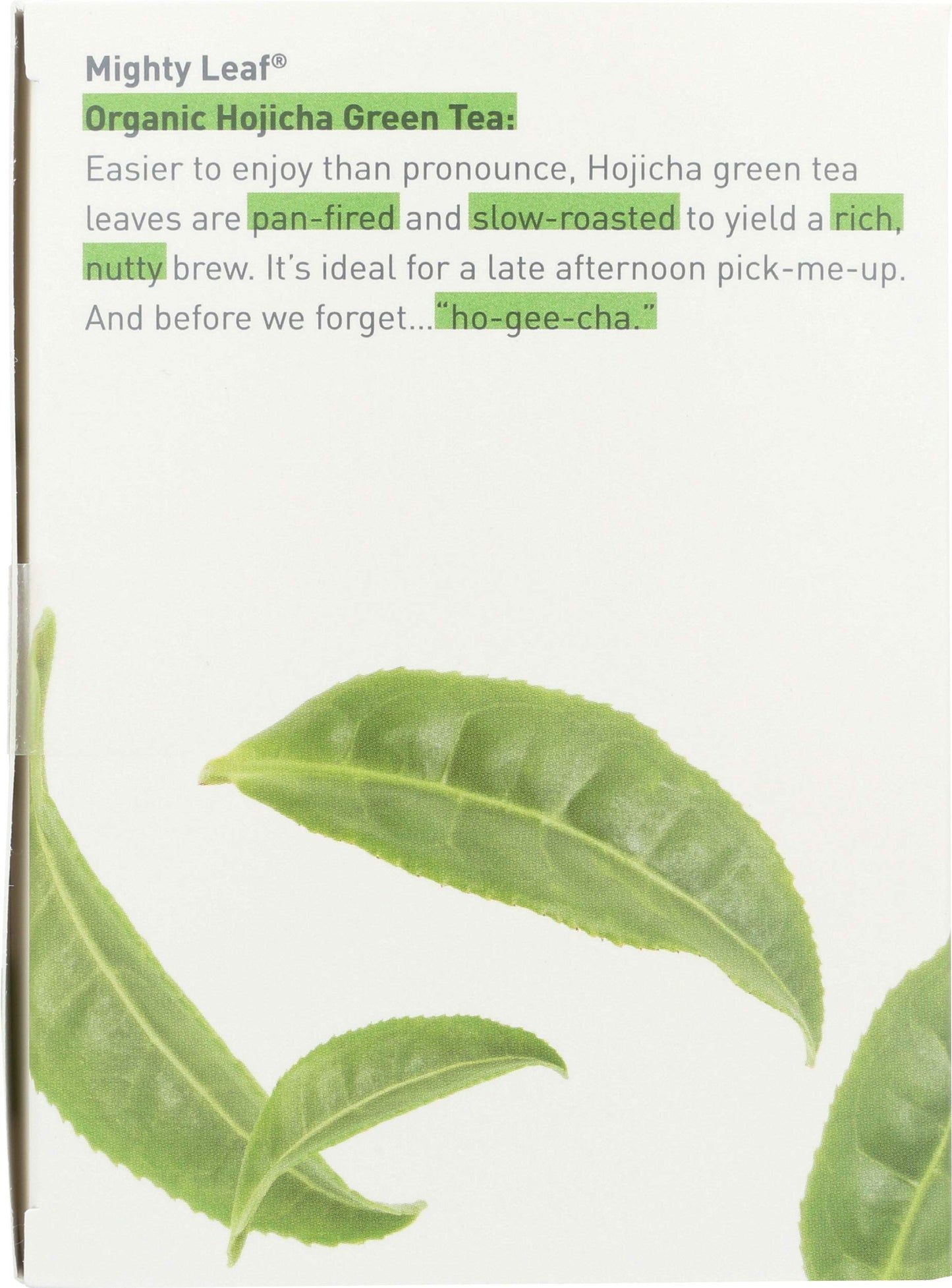 Mighty Leaf Green Tea, Organic Hojicha, 15 Pouches