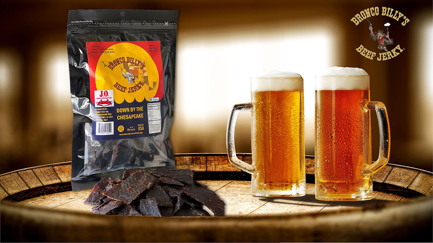 Bronco Billy'S Beef Jerky Down By The Chesapeake Half Pound Resealable Bag