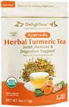 DelighTeas Organic Turmeric Ginger Tea, Loose Leaf Herbal, 4oz, Non-GMO, Caffeine Free, 50 Servings