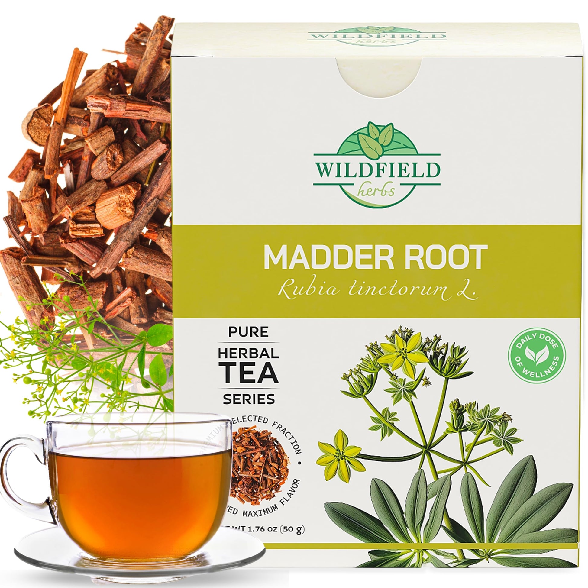 1.8 oz. Madder Root Herb Tea (Rubia Tinctorum) - 50g Dried Cut Madder Roots Herbal Tea Ra  z Rubia M  s Loca