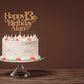 EDSG Personalized Birthday Cake Topper - Custom Name & Age Decoration, Multicolor Glitter, Baby Pink