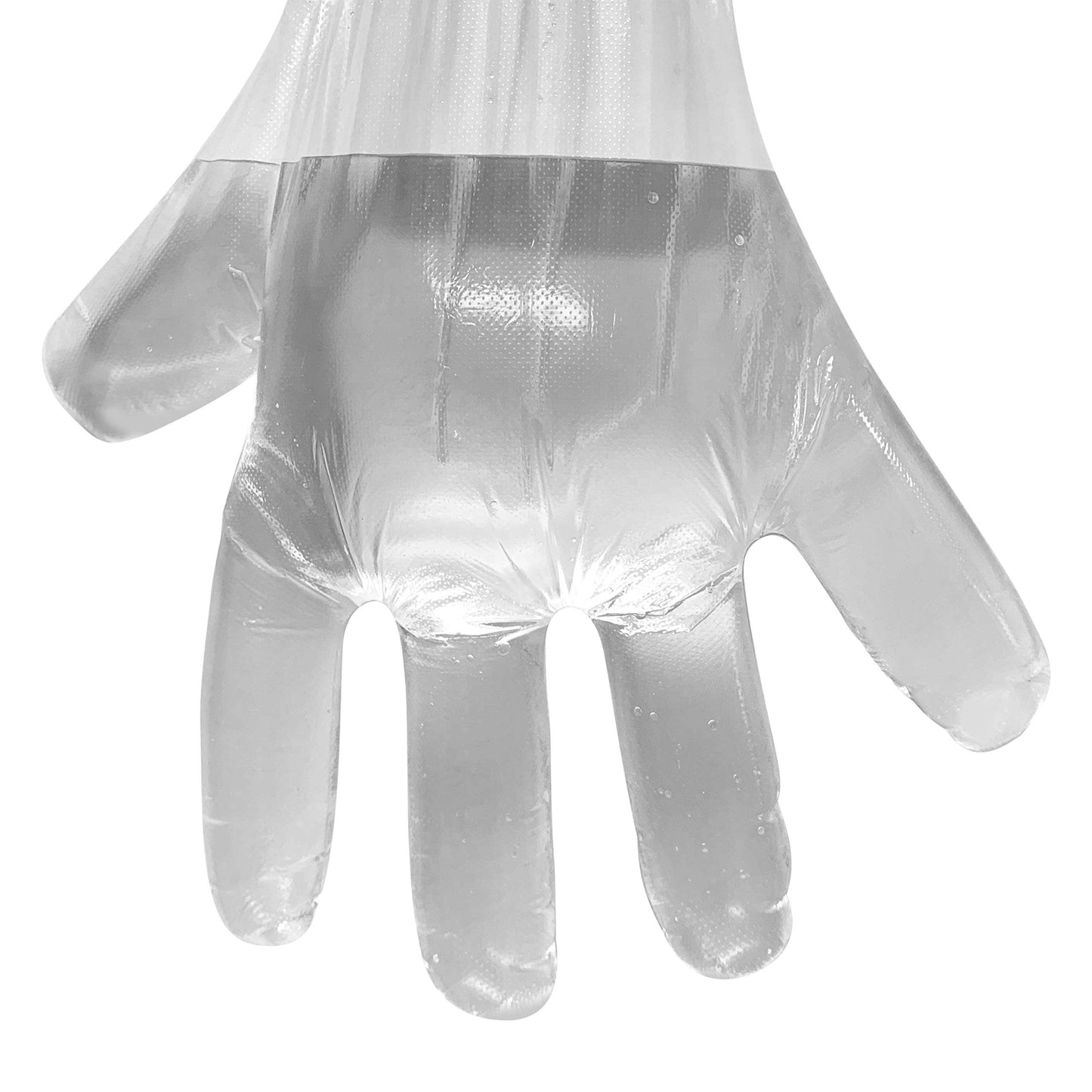 Kingseal 2000 Count Poly Elbow Length Disposable Gloves, 21 Inches From Fingertip To Cuff, Embossed Finish For Better Grip, Osfm - 20 Packs X 100