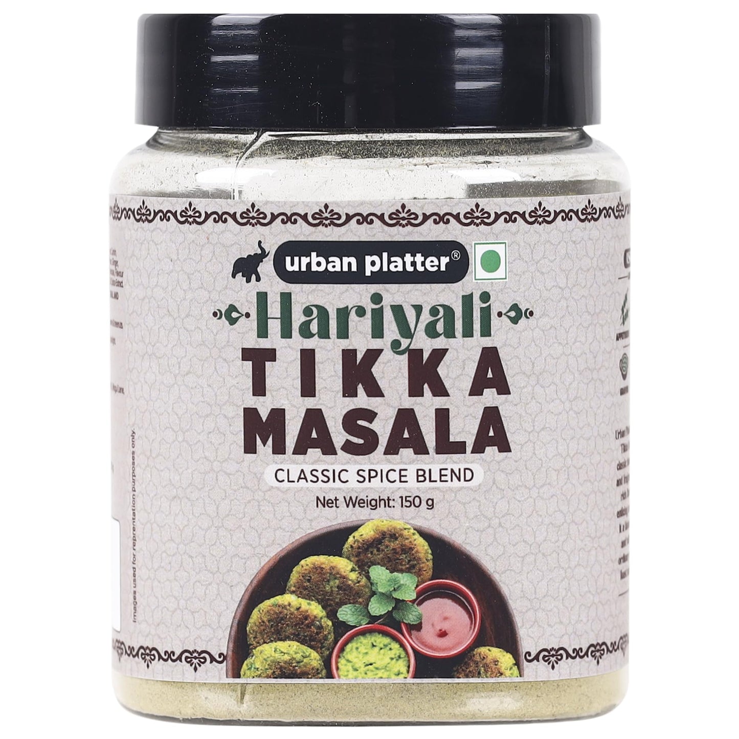 Urban Platter Hariyali Tikka Masala 150G  5Oz All Natural Premium Quality & Flavourful]