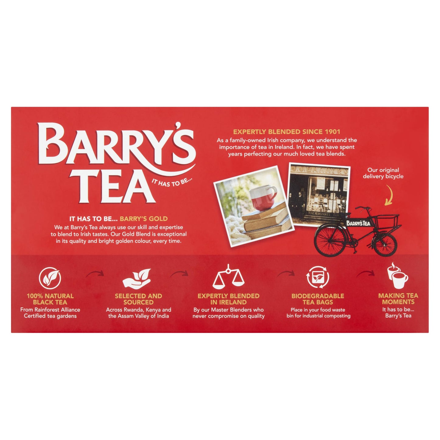 Barry'S Irish Tea Signature Gold Blend, 160 Ct (Pack Of 4)