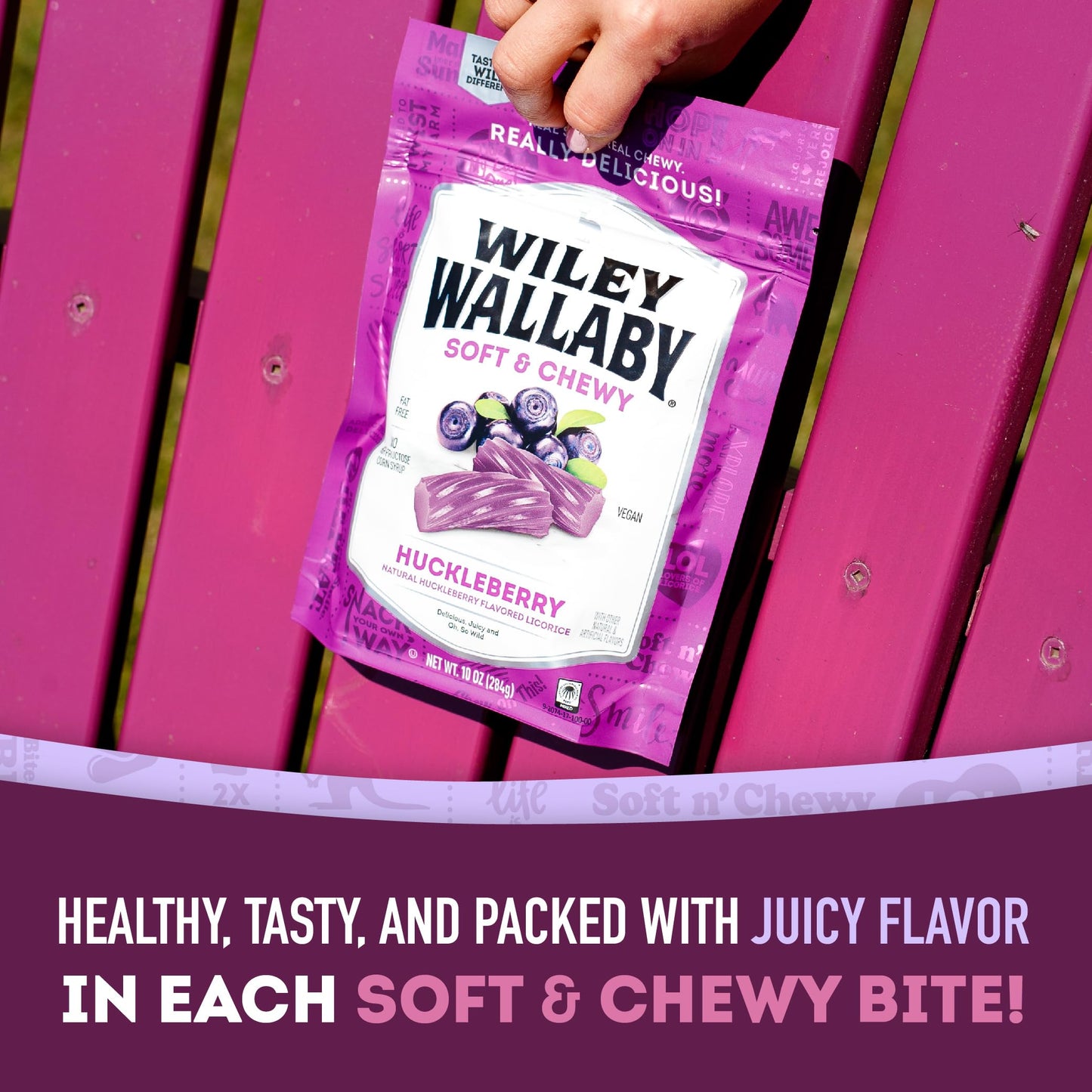 Wiley Wallaby Licorice 10 Ounce Classic Gourmet Soft & Chewy Australian Huckleberry Licorice Candy Twists, 1 Pack
