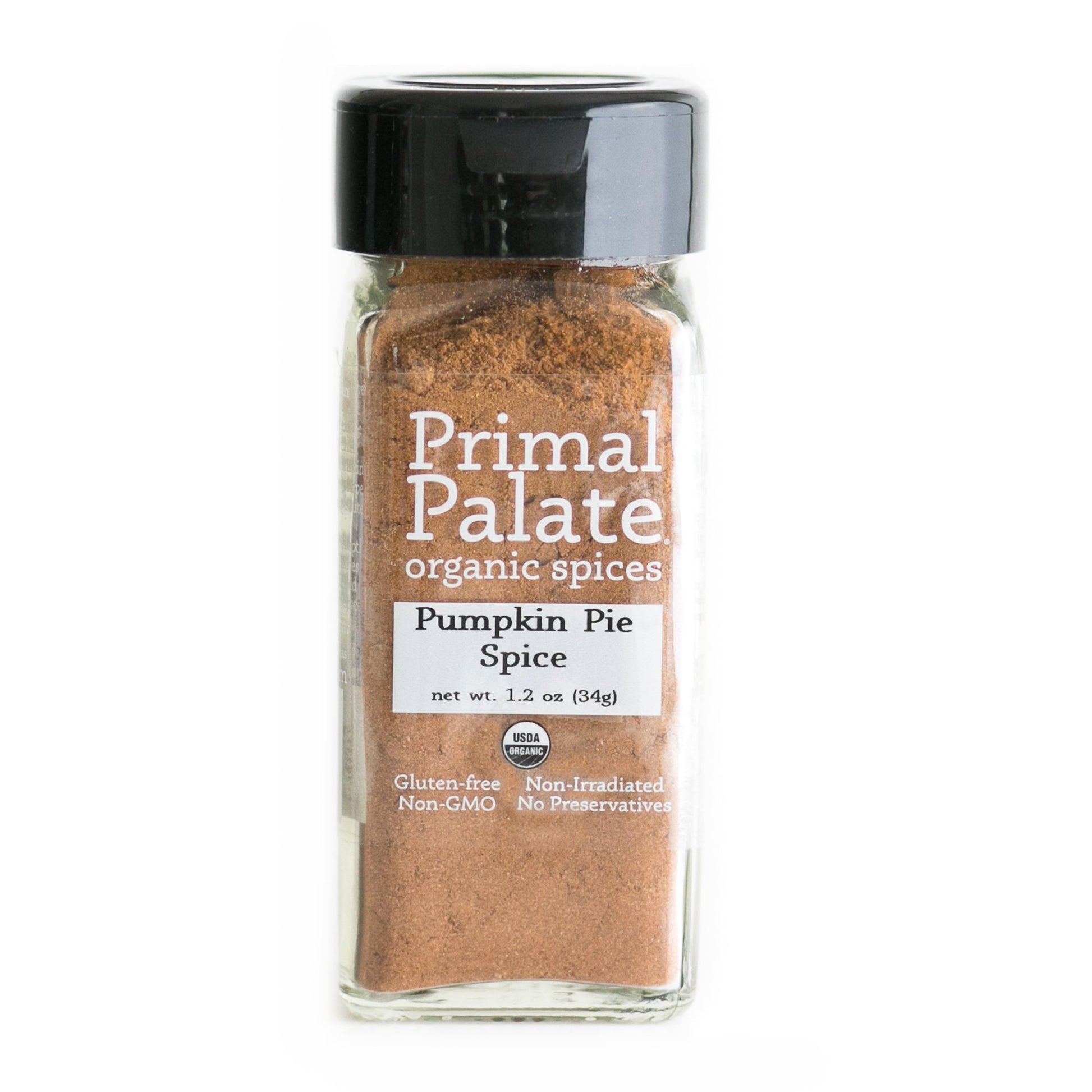 Primal Palate Organic Spices Pumpkin Pie Spice, Certified Organic, 1.2 Oz Bottle