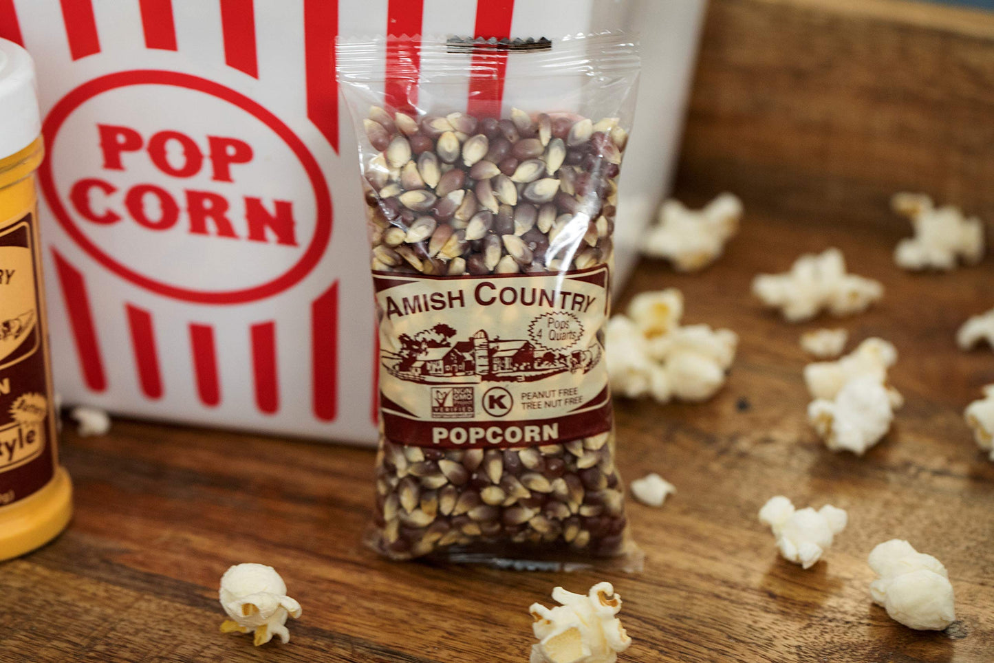 Amish Country Popcorn | 24-4 Oz Bags - Purple Kernels | Old Fashioned, Non-GMO and Gluten Free