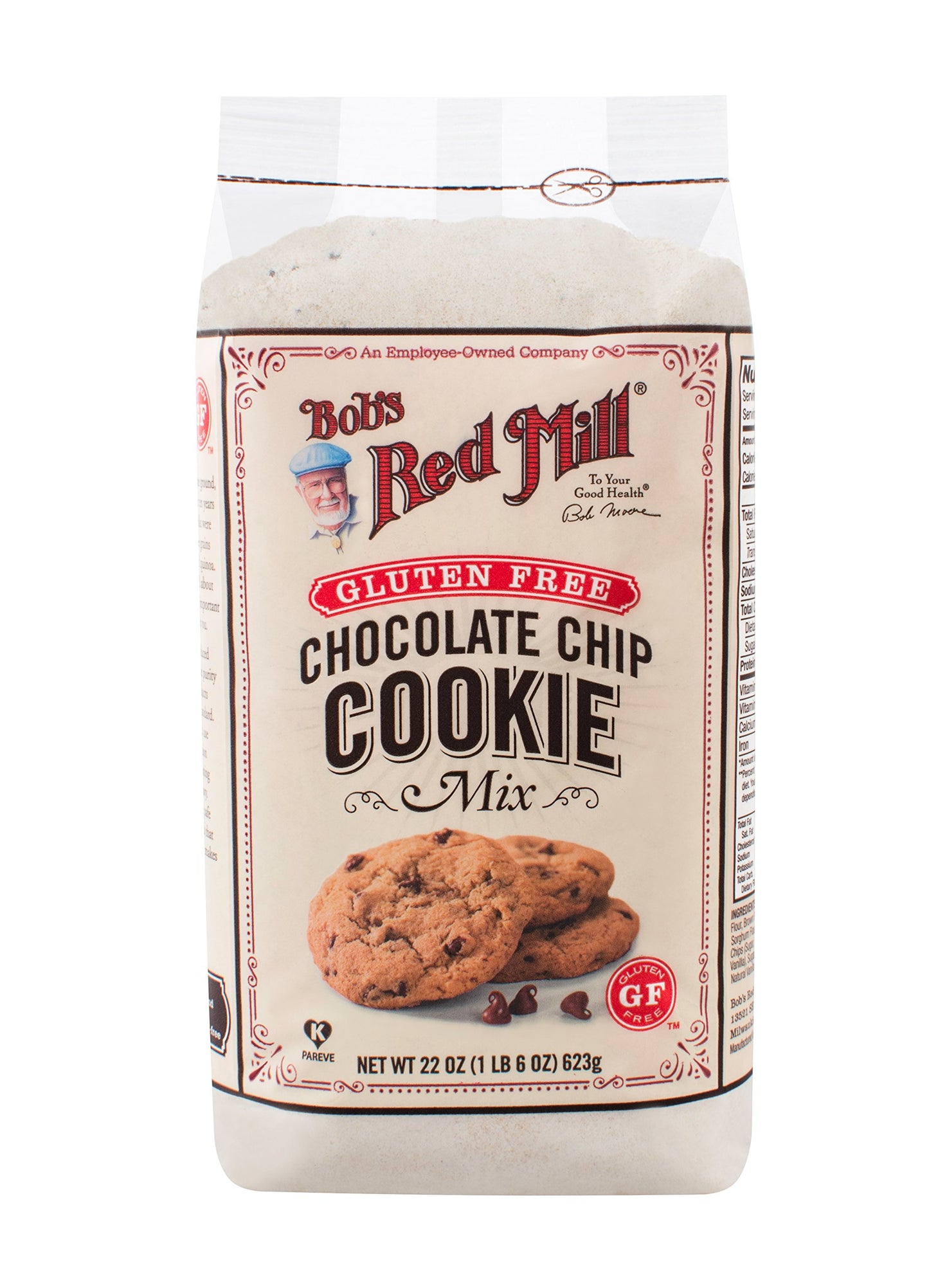 Bobs Red Mill Gluten Free Chocolate Chip Cookie Mix, 22 Oz, Pack of 4