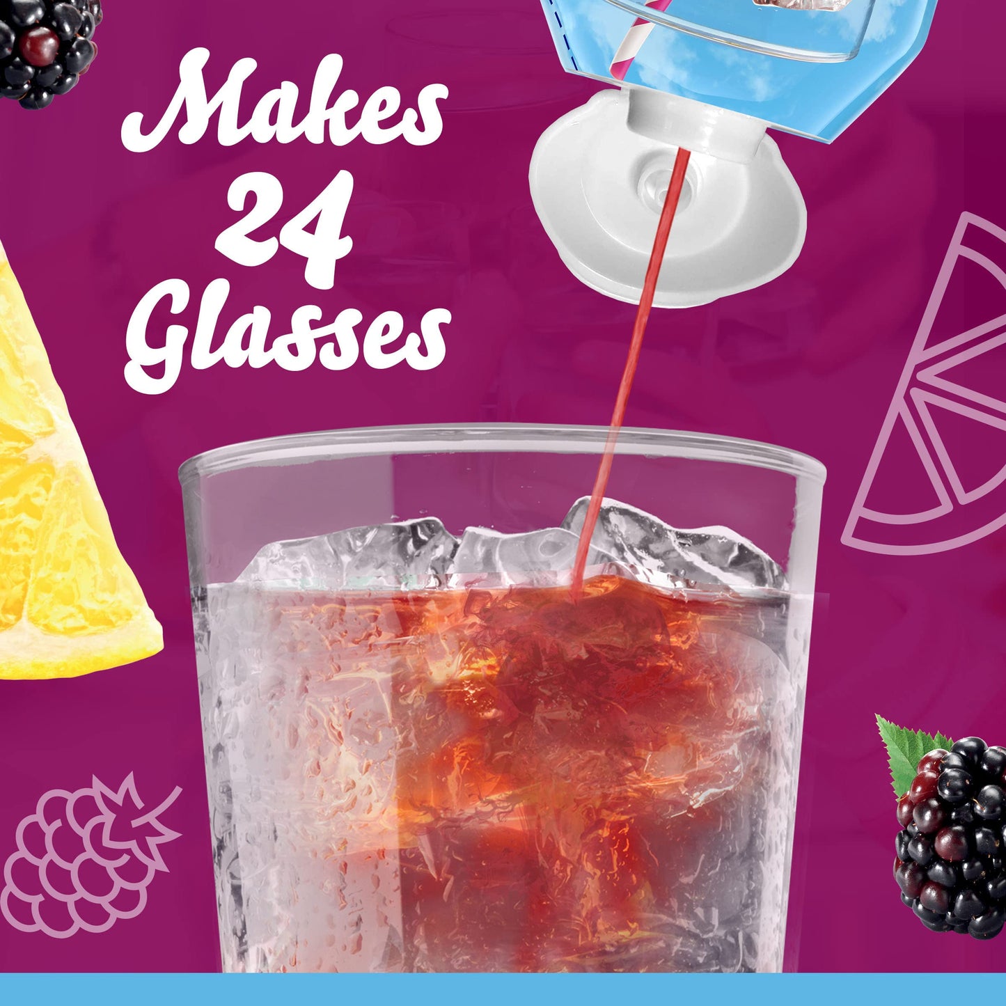 Crystal Light Liquid Blackberry Lemonade Naturally Flavored Drink Mix, 1.62 Fl Oz Bottle