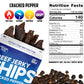 Wicked Cutz ed Pepper Beef Jerky Chips  28g Protein per Bag  Crispy & Crunchy Beef Jerky Crisps  USA Made Pepper Flavored Chips  High Protein Carnivore Snacks (4 Bags)