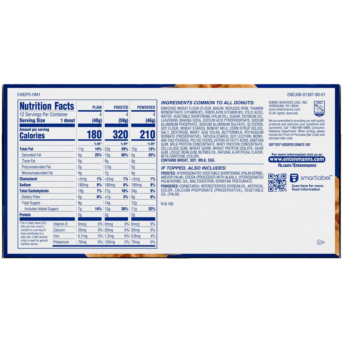 Entenmann'S Soft'Ees Assorted With Frosted Donuts, 12 Count