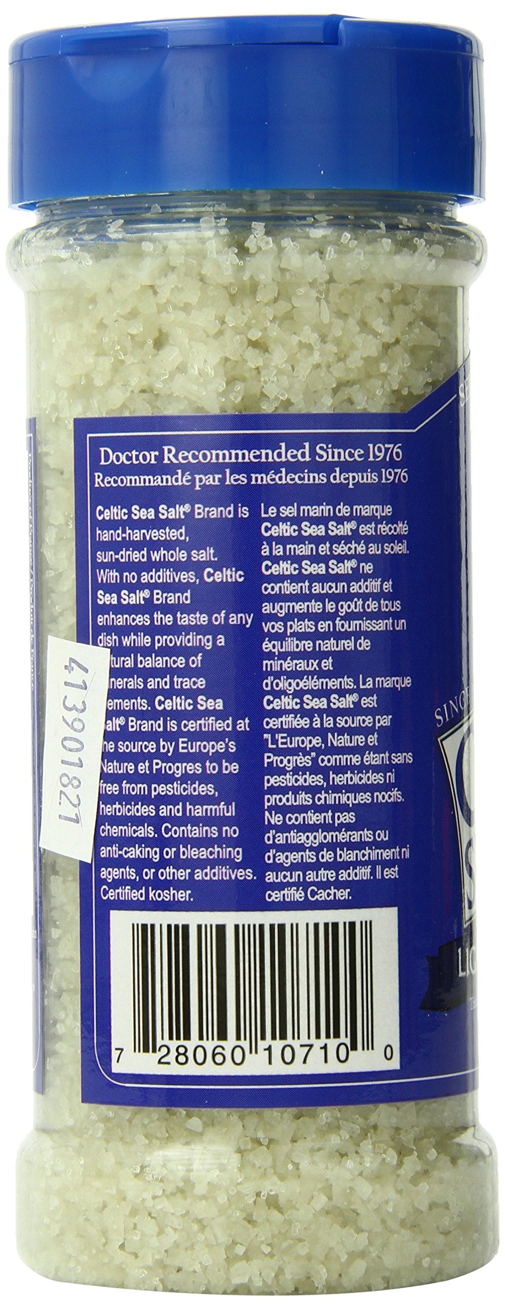 Celtic Sea Salt Light Grey Shaker – 8 Oz Refillable Glass, Additive-Free, Gluten-Free, Non-GMO, Kosher, Paleo-Friendly