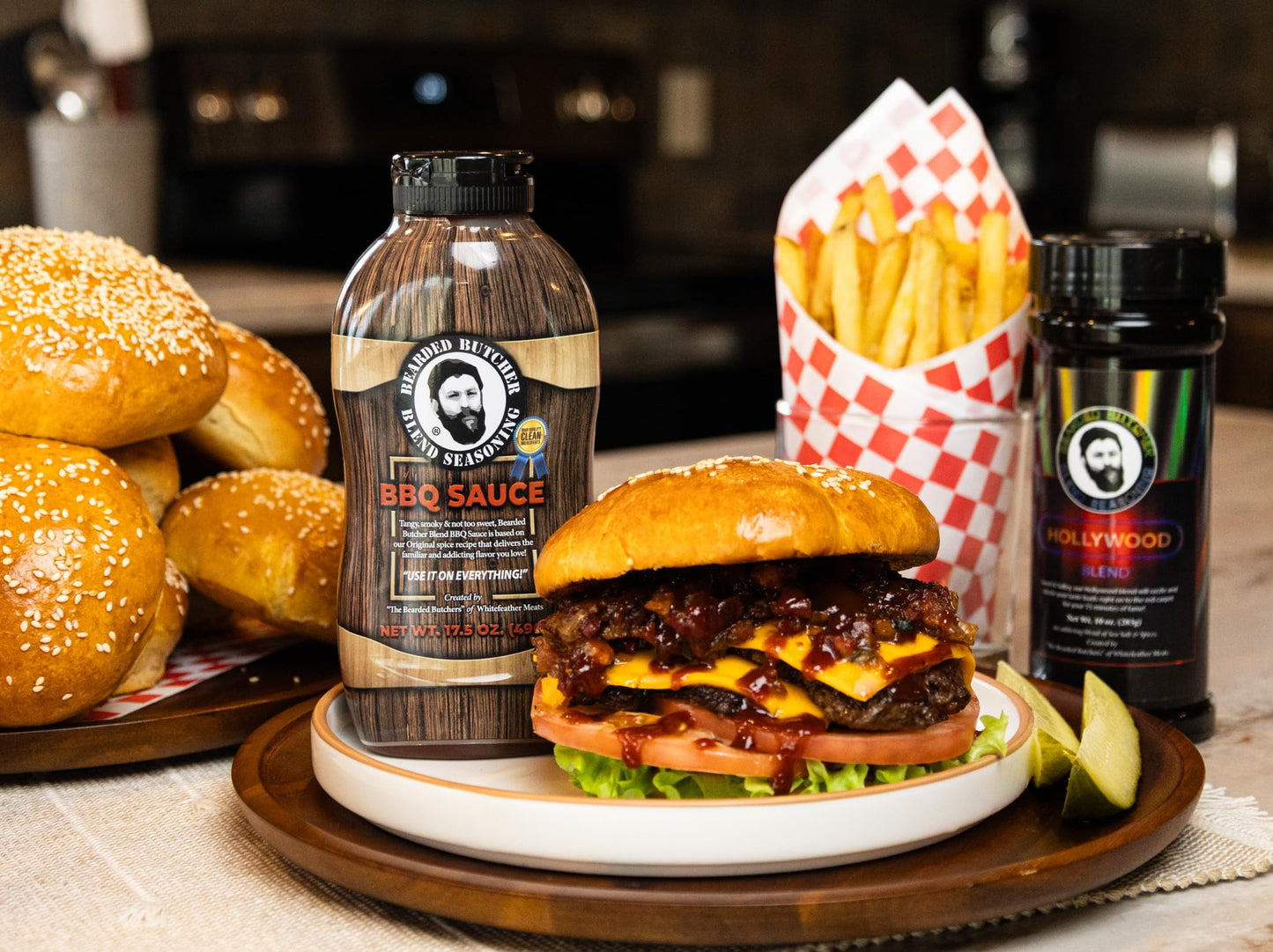 Bearded Butchers Bbq Sauce 17.5 Oz - Tangy & Smoky, Original Spice Blend, Gluten Free, No Msg, Real Ingredients, Perfect For Rib