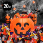 Halloween Candy Gift Basket - Trick Or Treat Pre-Filled Pumpkin Bucket Assorted Individually Wrapped Chocolate Candies Variety For Kids And Mature-Themeds - 20Oz Care Package Gift For College Students & Parties - Taboom