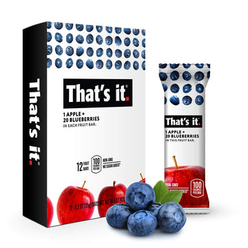 Thats it Apple 100% Natural Real Fruit Bar, Best High Fiber Vegan, Gluten Free Healthy Snack, Paleo for Children & Adults, Non 