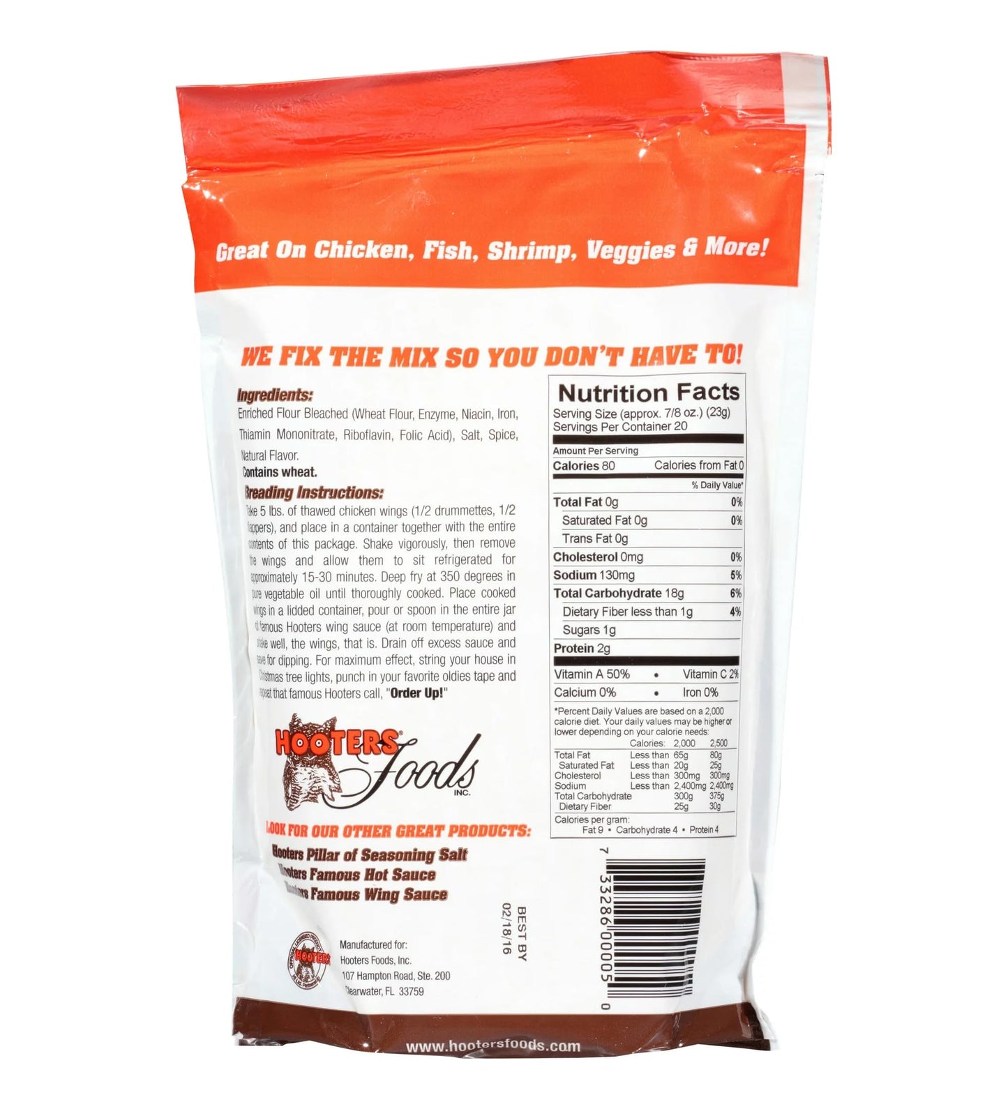 Dognnak Hooter'S Wing Breading Mix, 16-Ounce (Pack Of 6) By Hooters