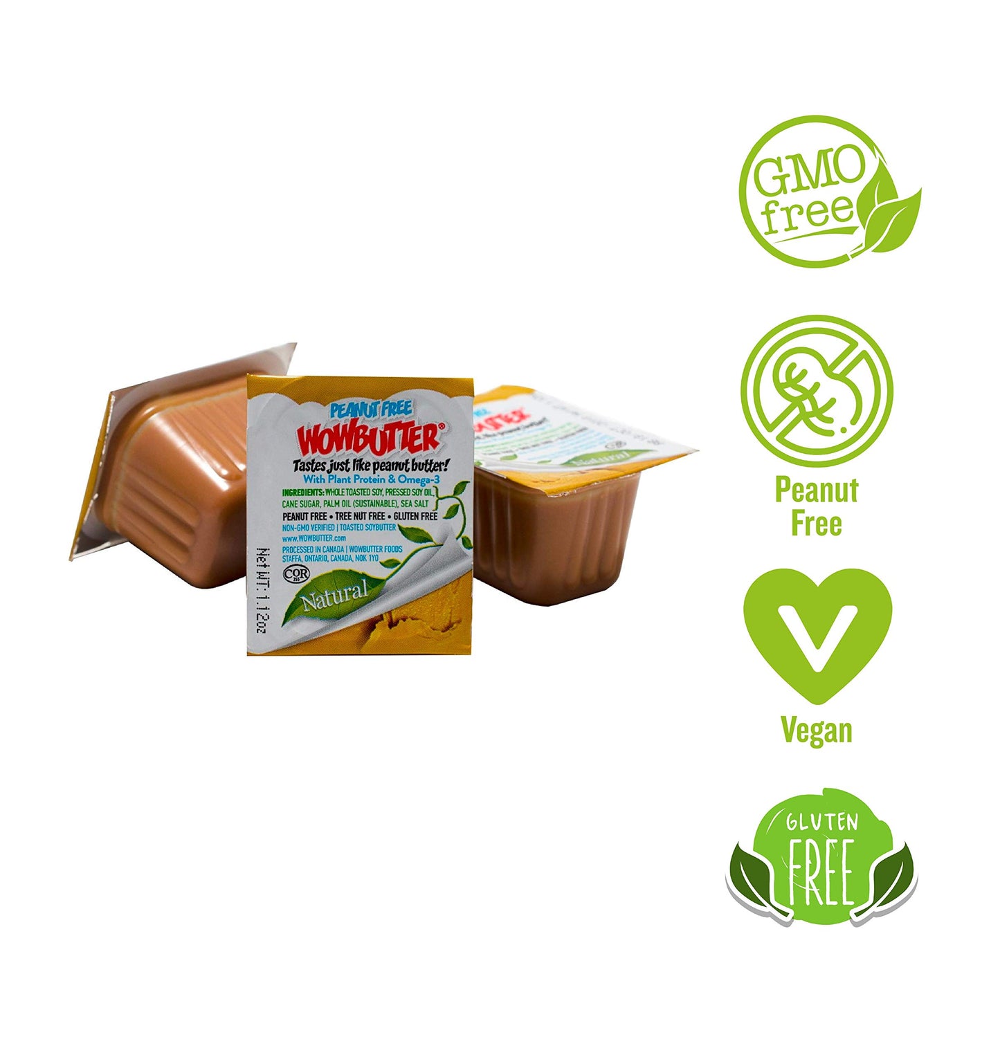 Wowbutter - Creamy Soy Spread - Peanut Free, Tree Nut Free - Vegan Plant Protein - Gluten Free - Non-Gmo - 1.12 Ounce (Pack Of 1