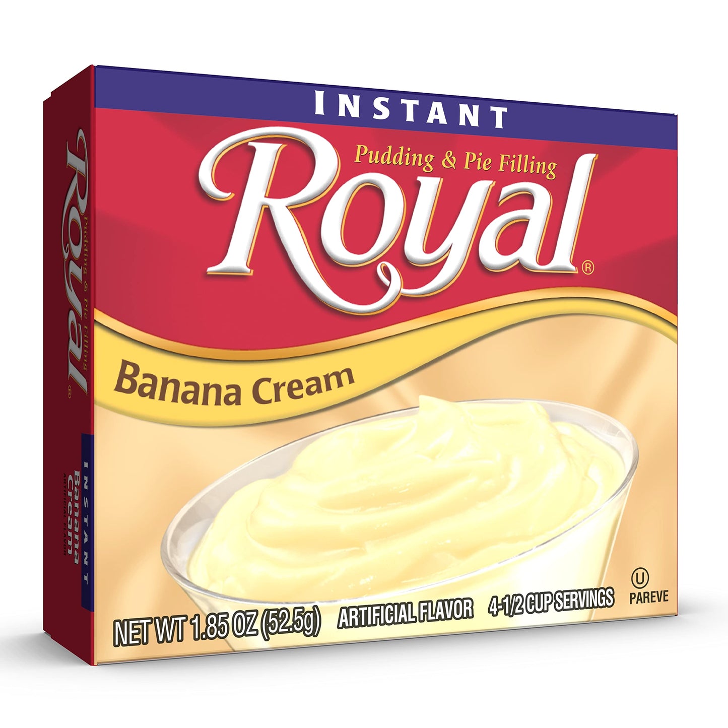 Royal Instant Pudding Dessert Mix, Banana Cream, Fat Free (12 - 1.85 Ounce Boxes) (Pack Of 12)